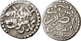 Almorávides. Texufin ibn Ali. Quirate. (V. 1882) (Hazard 1022). Muy escasa. 0,91 g. MBC+/EBC.