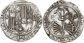 Reyes Católicos. Sevilla. . 4 reales. (AC. 564). 13,60 g. MBC.