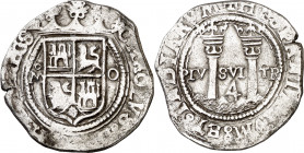 s/d. Juana y Carlos. México. O. 4 reales. (AC. 138). Limpiada. 13,31 g. (MBC-/MBC).