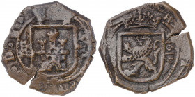 1619. Felipe III. Segovia. 8 maravedís. (AC. 319). Grieta. 5,58 g. MBC-.