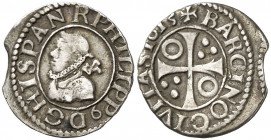 1613. Felipe III. Barcelona. 1/2 croat. (AC. 378) (Cru.C.G. 4342g). Ex Colección Crusafont 27/10/2011, nº 1132. Escasa. 1,60 g. MBC-.