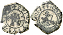 1624. Felipe IV. Burgos. 2 maravedís. (AC. 109). Escasa. 2,41 g. MBC-.