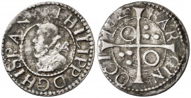 1626. Felipe IV. Barcelona. 1/2 croat. (AC. 534) (Cru.C.G. 4418). Manchitas. Rara. 1,56 g. MBC.
