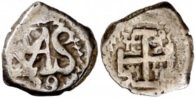 1629. Felipe IV. Potosí. 1/2 real. (AC. 577). Escasa. 1,95 g. MBC-.