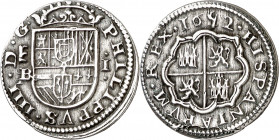 1652/1. Felipe IV. Segovia. BR/I. 1 real. (AC. 794). Escasa. 3,11 g. MBC+.