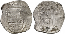 1630. Felipe IV. Sevilla. R. 4 reales. (AC. 1189). Este ensayador (Jerónimo Rodríguez) acuña en esta fecha monedas de 8 reales y 4 escudos. Acuñación ...