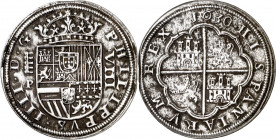 1630. Felipe IV. Segovia. P. 8 reales. (AC. 1588). Oxidaciones parcialmente limpiadas. 25,49 g. MBC/MBC-.