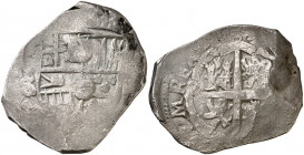 (16)63. Felipe IV. Sevilla. (R). 8 reales. (AC. 1670). Acuñación muy floja. Muy rara. 26,94 g. (MBC-).