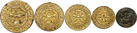 Menorca (Baleares). 5, 10, 25 céntimos, 1 y 2'50 pesetas. (AC. 20 a 24). 5 monedas, serie completa. MBC-/EBC.