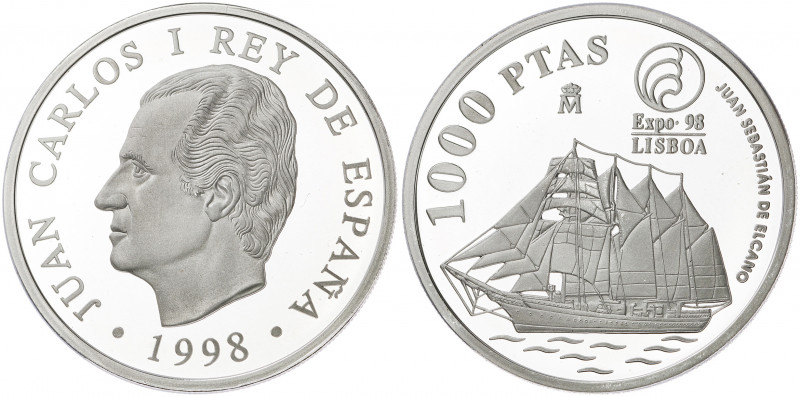 1998. Juan Carlos I. 1000 pesetas. (Fuster MC-178). Expo '98. Juan Sebastián Elc...