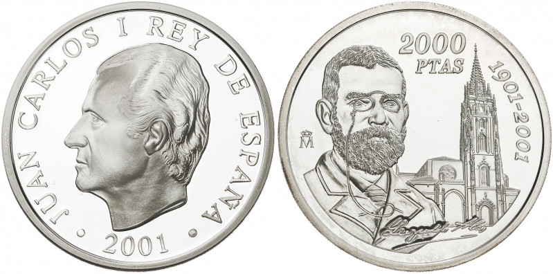 2001. Juan Carlos I. 2000 pesetas. (Fuster MC-193). Leopoldo Alas "Clarín". En e...