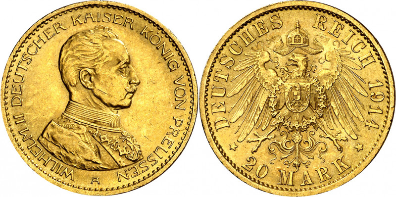 Alemania. Prusia. 1914. Guillermo II. A (Berlín). 20 marcos. (Fr. 3833) (Kr. 537...