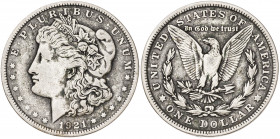Estados Unidos. 1921. Filadelfia. 1 dólar. (Kr. 110). AG. 26,61 g. MBC.