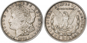Estados Unidos. 1921. Filadelfia. 1 dólar. (Kr. 110). AG. 26,76 g. MBC+.