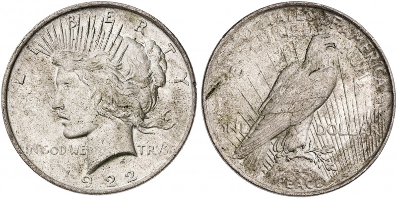 Estados Unidos. 1922. Filadelfia. 1 dólar. (Kr. 150). AG. 26,71 g. EBC.