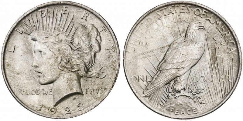 Estados Unidos. 1923. Filadelfia. 1 dólar. (Kr. 150). AG. 26,71 g. EBC+.