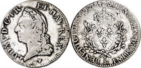 Francia. 1774. Luis XV. & (Aix). 1 écu. (Kr. 551.19). Limpiada. Rayitas. AG. 29,09 g. BC+.