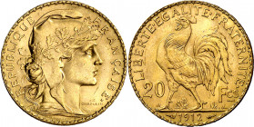 Francia. 1912. III República. 20 francos. (Fr. 596a) (Kr. 857). AU. 6,45 g. EBC.