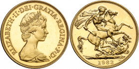 Gran Bretaña. 1983. Isabel II. 2 libras. (Fr. 420) (Kr. 923). AU. 15,97 g. Proof.