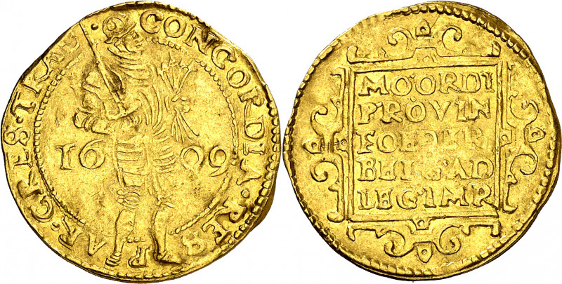 Países Bajos. Frisia. 1609. 1 ducado. (Fr. 223) (Kr. 13). Sirvió como joya. Esca...