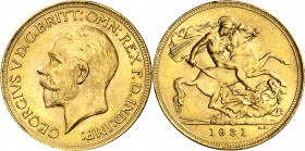 Sudáfrica. 1931. Jorge V. 1 libra. (Fr. 5) (Kr. A22). AU. 7,96 g. EBC.