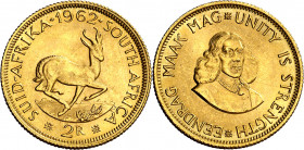 Sudáfrica. 1962. 2 rands. (Fr. 11) (Kr. 64). AU. 7,98 g. EBC+.