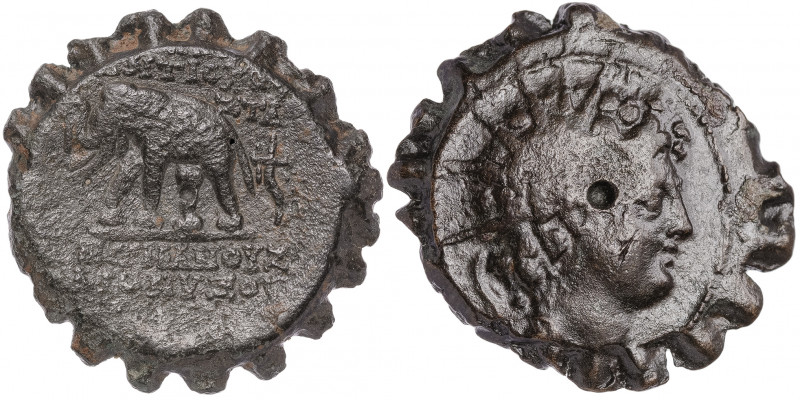 Lote de 2 bronces del Imperio Seléucida (Antíoco VI). A examinar. MBC/MBC+.