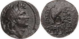 Lote de 2 bronces del Imperio Seléucida (Tryfon). A examinar. MBC/MBC+.