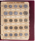 Álbum con 94 monedas de la II República y de Franco. A examinar. BC/S/C.