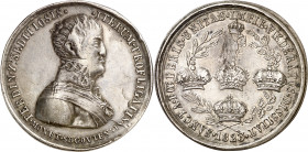 1823. Fernando VII. Segovia. La cuádruple alianza. Medalla. (Cano 107) (Ruiz Trapero 501) (V. 342) (V.Q. 14237). Grabador: N. Bartolomé y Montejo. Gol...