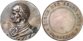 Francia. s/d (posterior 1870). Pierre Puget (1620-1694). Marsella. Escuela de Bellas Artes. Medalla. En canto: cornucopia - ARGENT (reacuñación realiz...