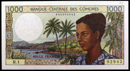 Comoras. s/d (1984). Banco Central. 1000 francos. (Pick 11a). MBC+.