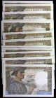 Francia. 1942, 1944 y 1945. Banco de Francia. 10 francos. (Pick 99e). 14 billetes con fechas distintas. EBC+/S/C-.