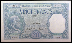 Francia. 1916. Banco de Francia. 20 francos. (Pick 74). 24 de julio. Raro así. EBC+.