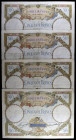 Francia. 1934. Banco de Francia. 50 francos. (Pick 80b). 4 billetes con fechas distintas. Firmas: J. Boyer y P. Strohl. BC+/MBC-.