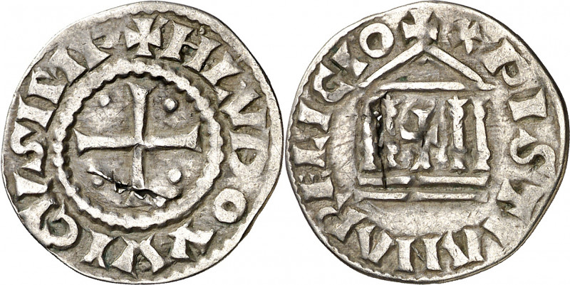 Francia. Luis el Piadoso (814-840). Ceca indefinida. Dinero. (Depeyrot 1179). Go...