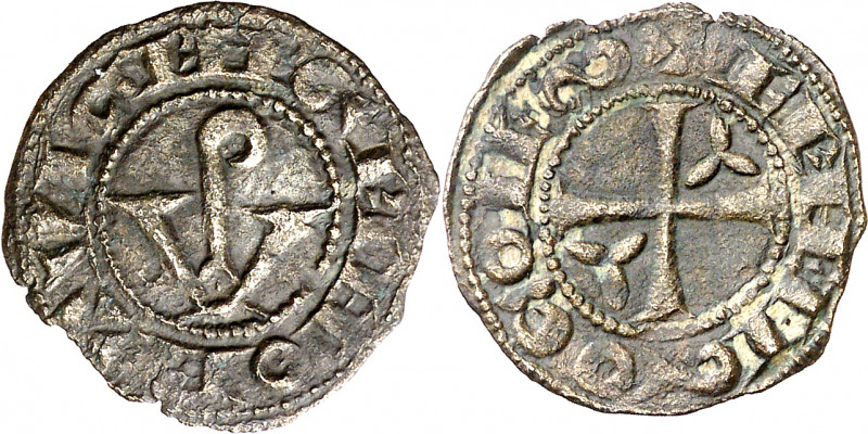 Comtat d'Urgell. Ermengol VIII (1184-1209). Agramunt. Diner. (Cru.V.S. 119 var) ...
