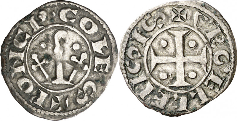 Comtat d'Urgell. Ponç de Cabrera (1236-1243). Agramunt. Diner. (Cru.V.S. 126.1) ...