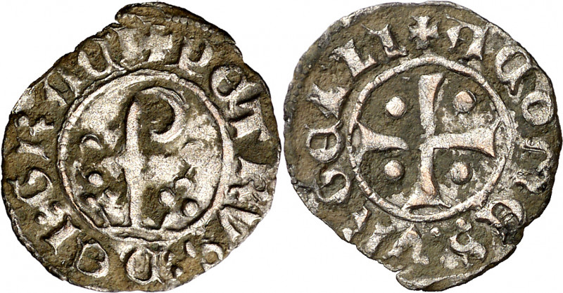 Comtat d'Urgell. Pere d'Aragó (1347-1408). Agramunt. Diner de bàcul. (Cru.V.S. 1...