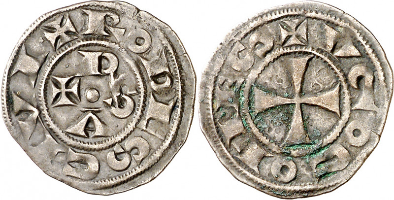 Comtat de Rodés. Hug I, II y III (1132-1196). Rodés. Diner. (Cru.V.S. 154) (Cru....