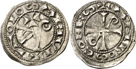 Comtat de Tolosa. Alfons Jordà (1112-1148). Tolosa. Òbol. (Duplessy 1227) (P.A. falta). Escasa así. 0,57 g. EBC-.