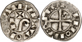 Comtat de Tolosa. Ramon VI (1194-1222) y Ramon VII (1222-1249). Tolosa. Òbol. (Cru.Occitània 81). 0,45 g. MBC-.