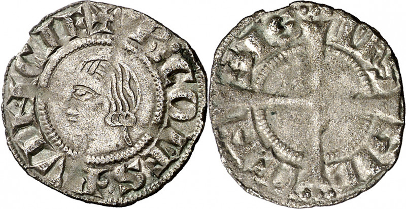 Comtat de Provença. Ramon Berenguer V (1209-1245). Provença. Diner marsellès. (C...