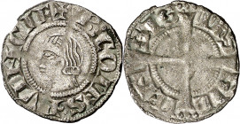 Comtat de Provença. Ramon Berenguer V (1209-1245). Provença. Diner marsellès. (Cru.V.S. 178) (Cru.Occitània 104) (Cru.C.G. 2034). Rara. 0,69 g. MBC....