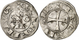 Comtat de Forcalquer. Guillem II d'Urgell (1150-1209). Forcalquer. Diner. (Cru.V.S. 180 var) (Cru.Occitània 117 var) (Cru.C.G. 2040 var). Escasa. 0,91...