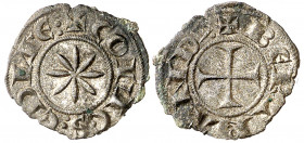 Comtat d'Embrun. Bertran d'Urgell (1150-1207). Embrun. Òbol. (Cru.V.S. 184) (Cru.Occitània 116, como Bernat I) (Cru.C.G. 2044). Minúscula perforación....