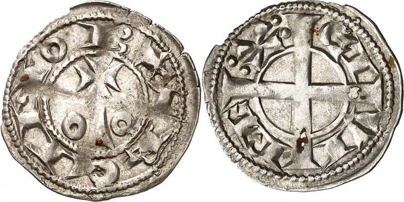 Alfons I (1162-1196). Barcelona. Diner. (Cru.V.S. 296) (Cru.C.G. 2100). 1,03 g. ...