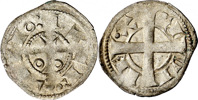 Alfons I (1162-1196). Barcelona. Diner. (Cru.V.S. 296 var) (Cru.C.G. 2100d). Esc...