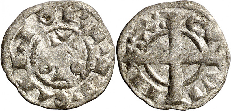 Alfons I (1162-1196). Barcelona. Òbol. (Cru.V.S. 297) (Cru.C.G. 2101). Brillo or...