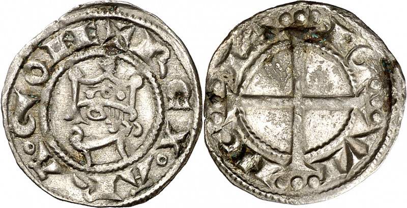 Comtat de Provença. Alfons I (1162-1196). Provença. Ral coronat. (Cru.V.S. 170) ...